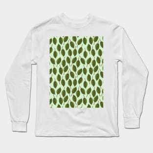 Dark leave pattern Long Sleeve T-Shirt